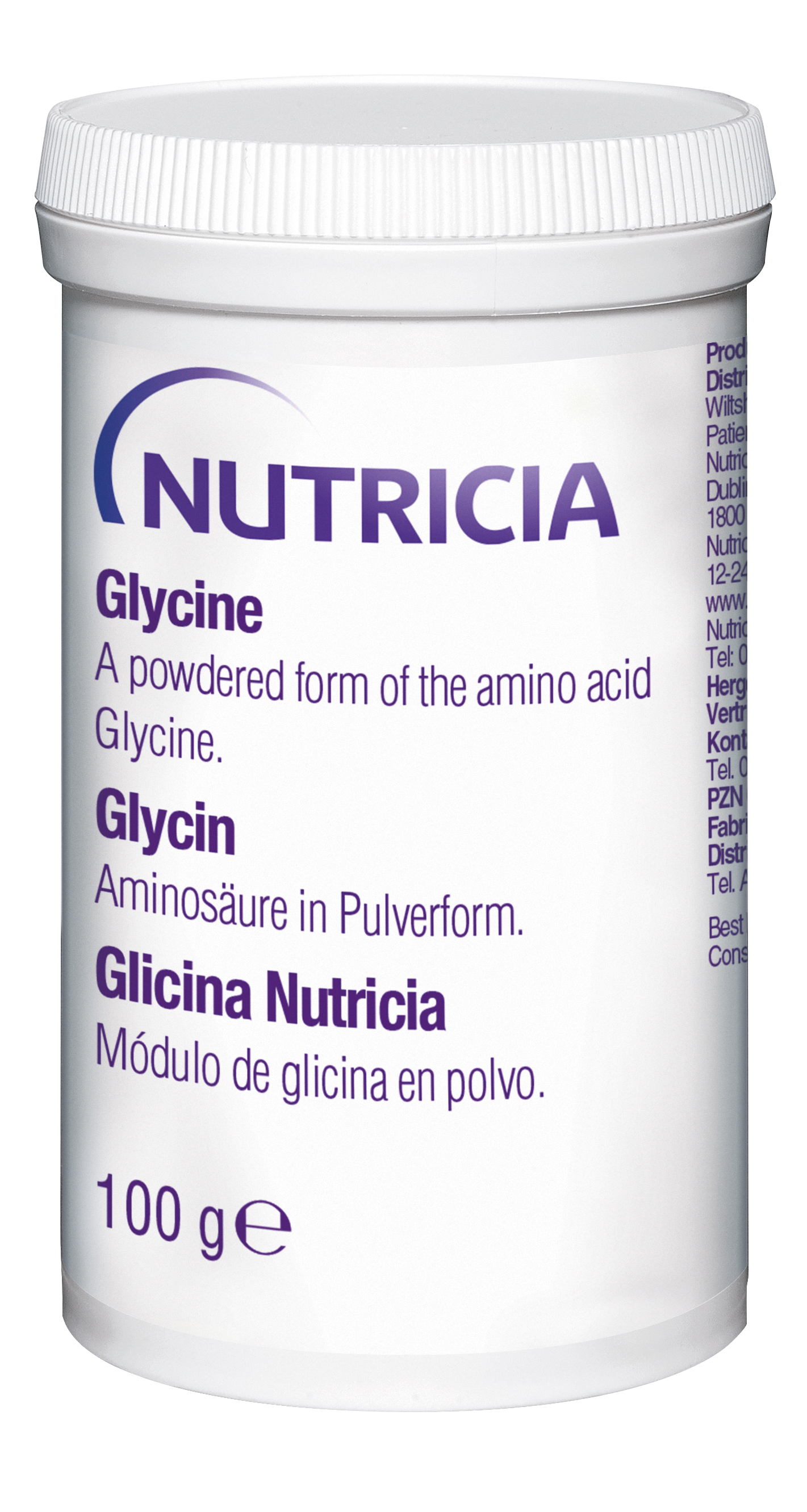 Glycine 100% pure, en poudre hydrosoluble - Nutrixeal